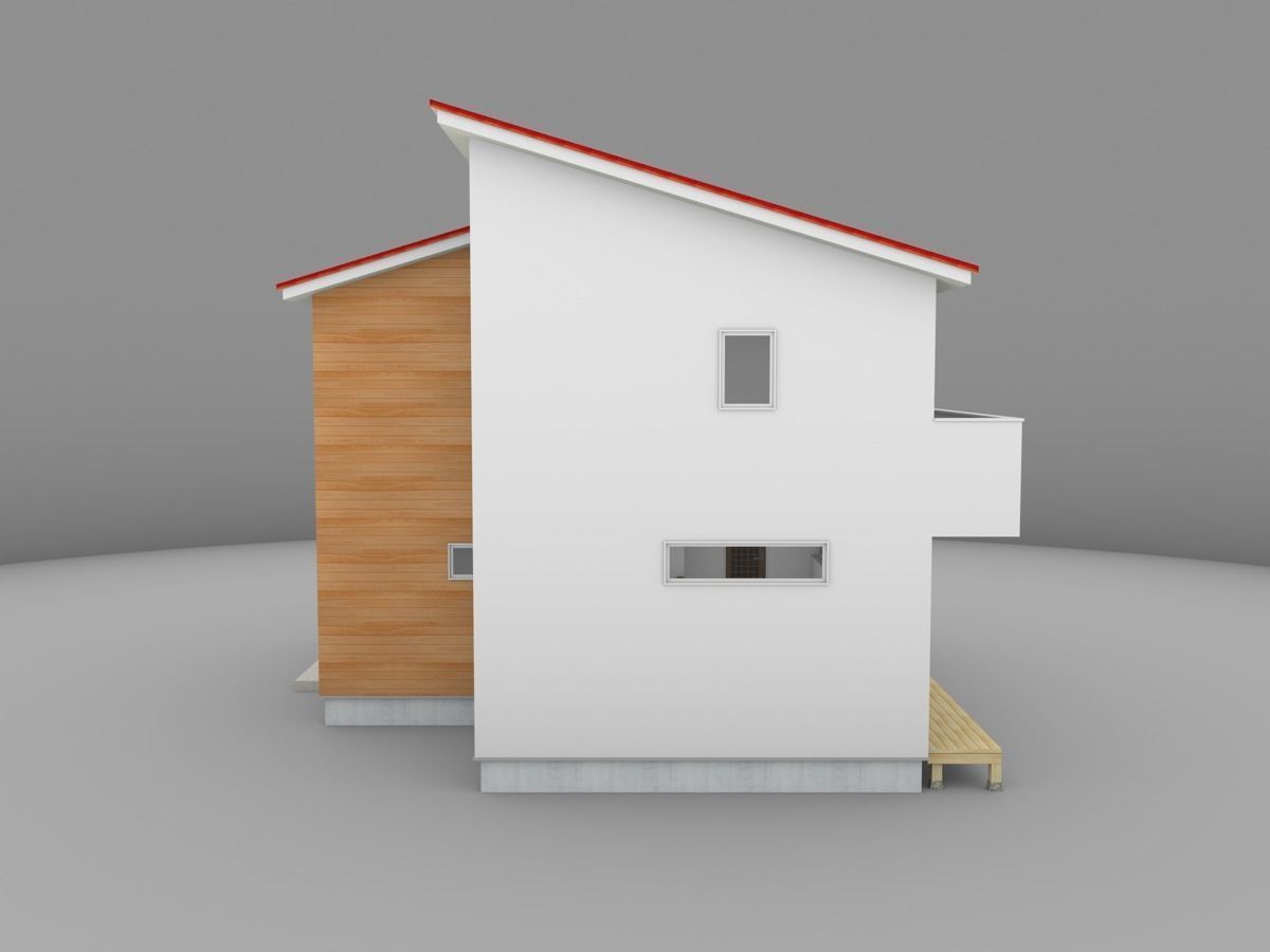 House model for background 40 Low-poly 3D model_7