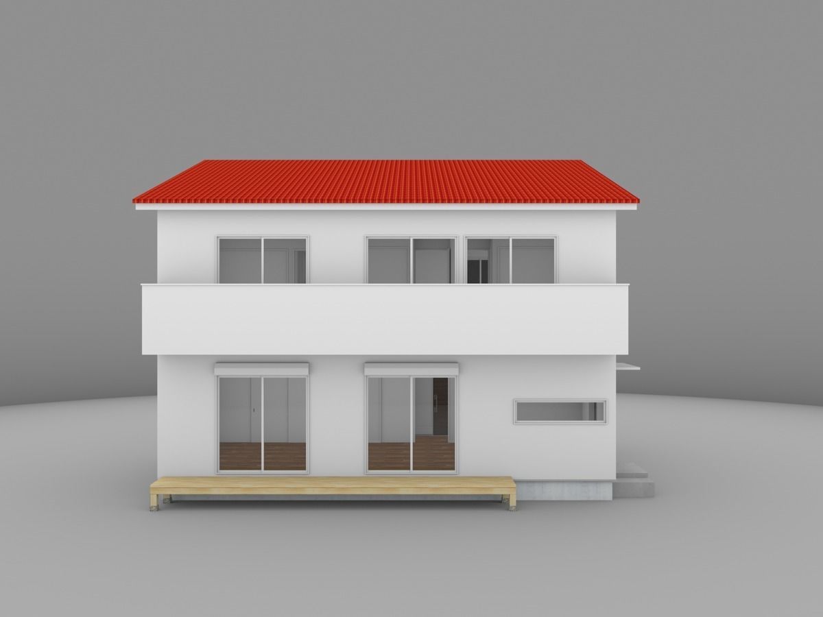 House model for background 40 Low-poly 3D model_1