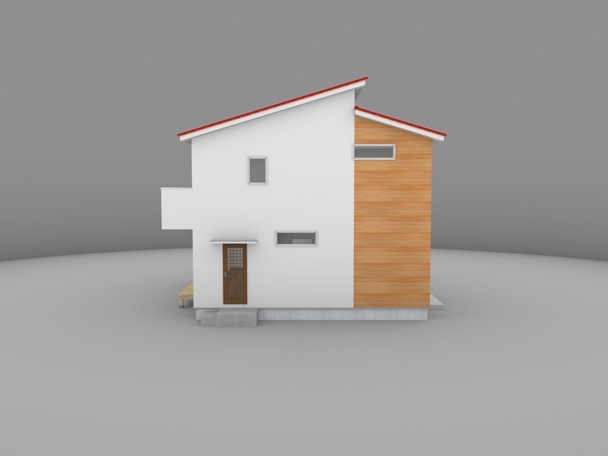 House model for background 40 Low-poly 3D model_3