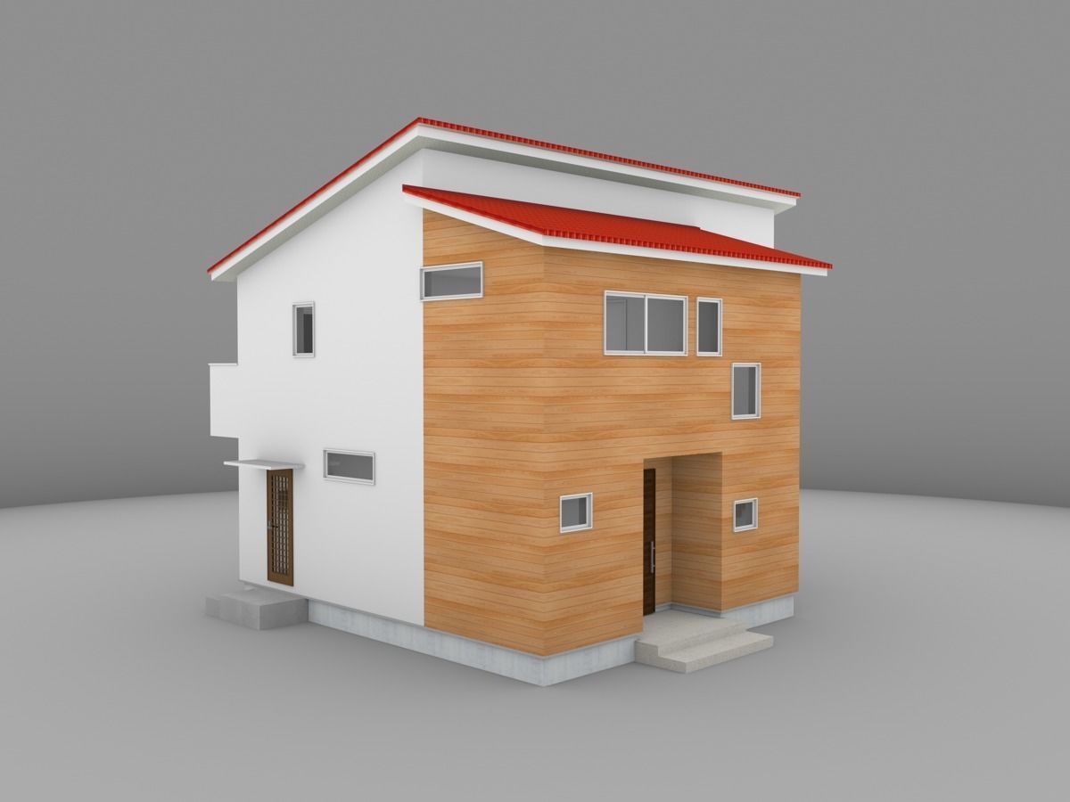 House model for background 40 Low-poly 3D model_4