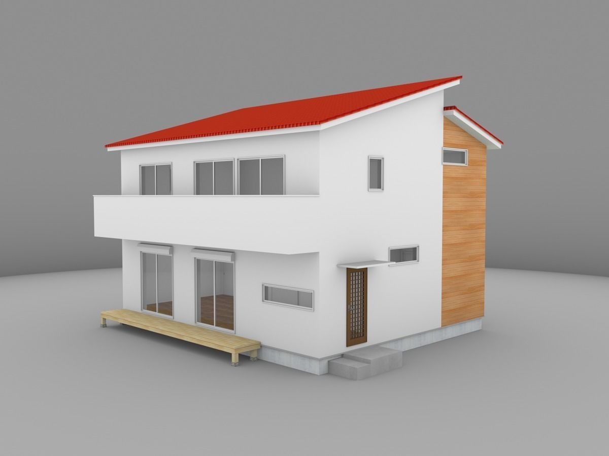 House model for background 40 Low-poly 3D model_2