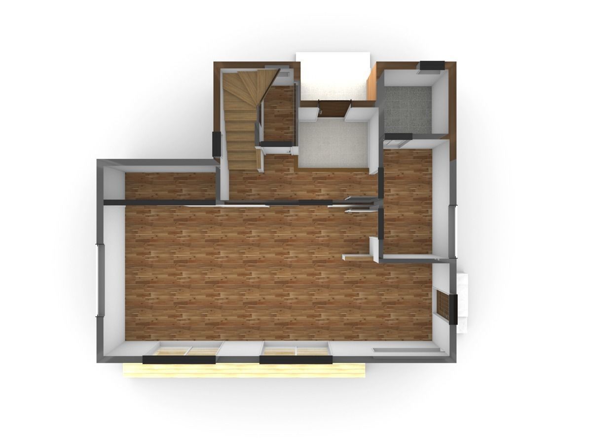 House model for background 40 Low-poly 3D model_8