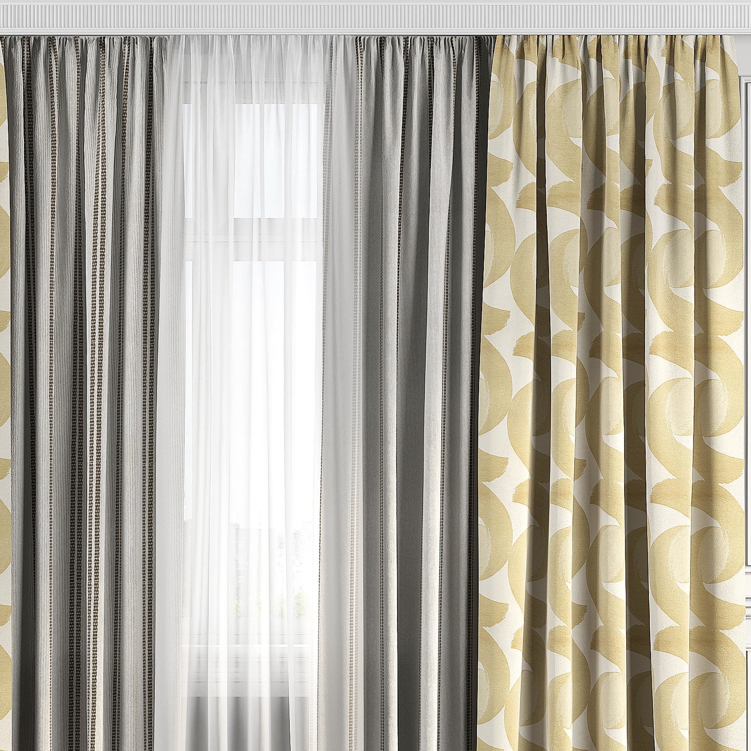 Curtain Set 125 3D model_2