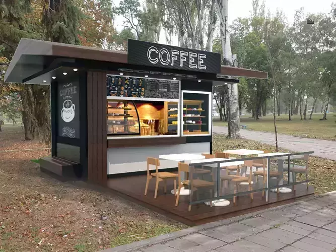 Coffee pavilion 3D model