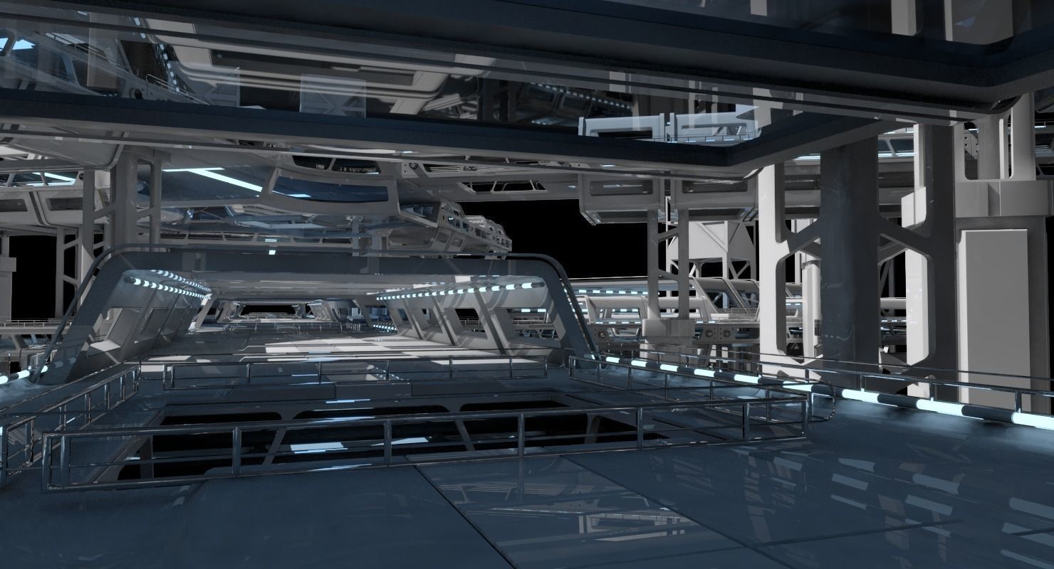 Sci Fi Structure Kit 71 3D model_2