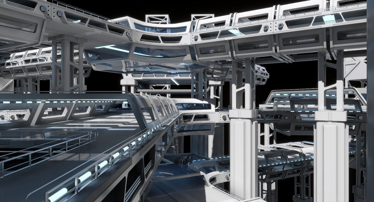 Sci Fi Structure Kit 71 3D model_4