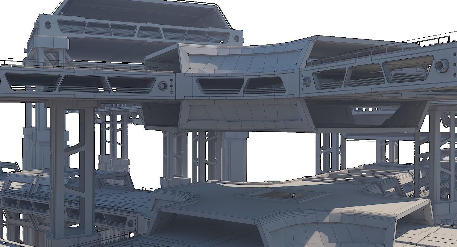 Sci Fi Structure Kit 71 3D model_11