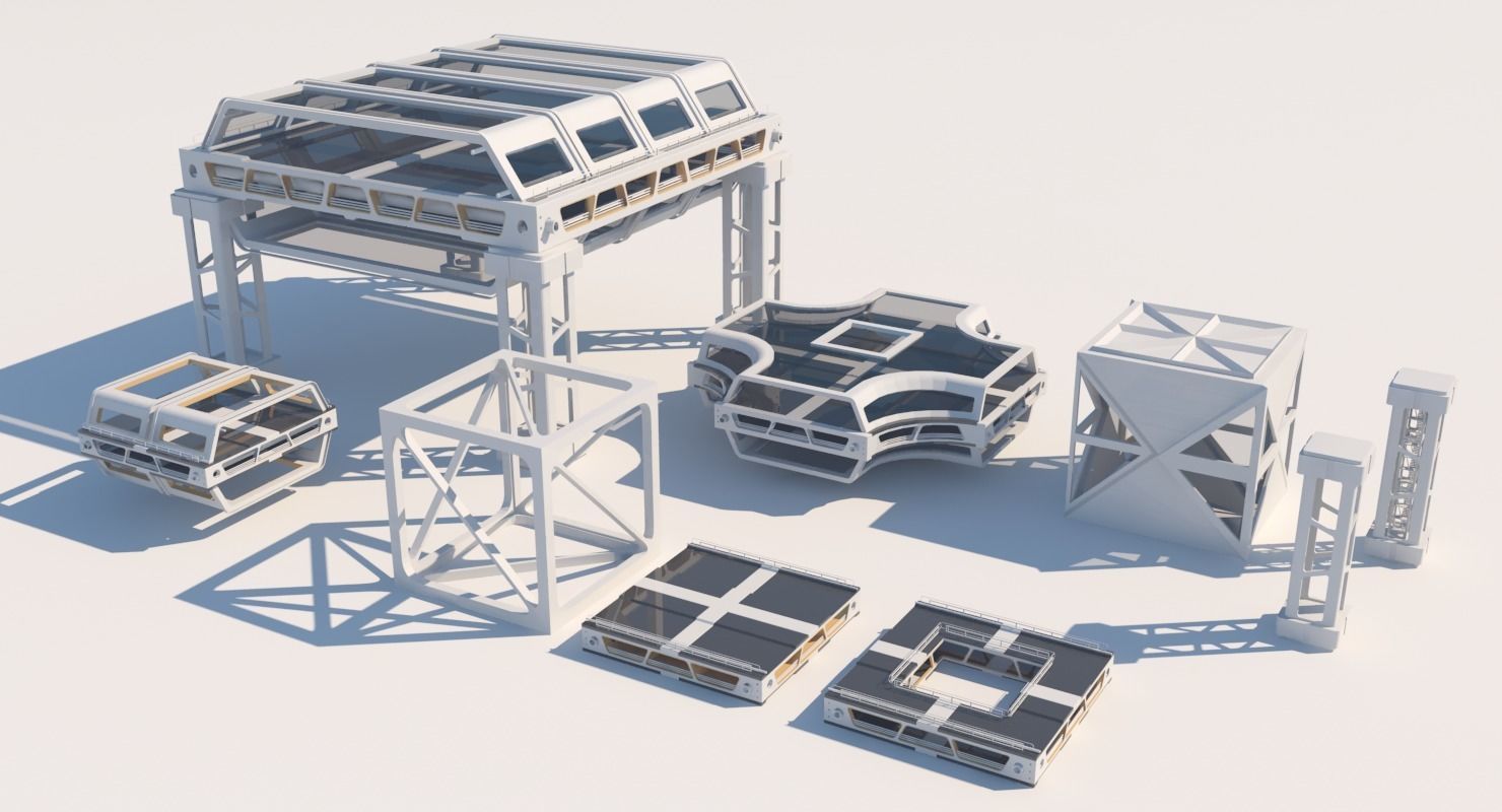 Sci Fi Structure Kit 71 3D model_8