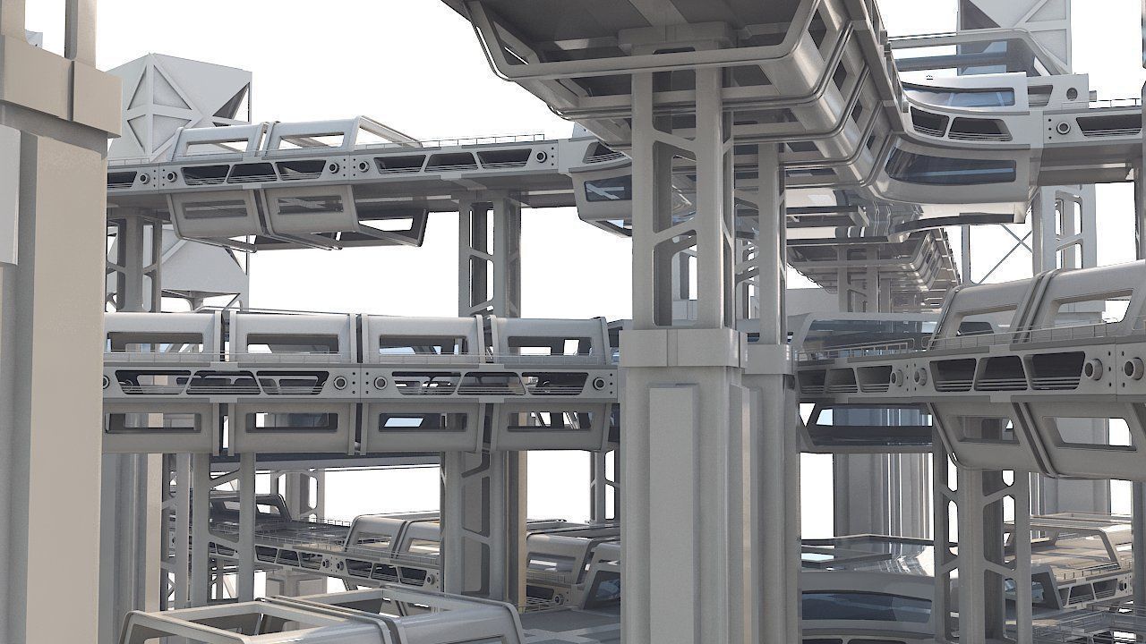 Sci Fi Structure Kit 71 3D model_6