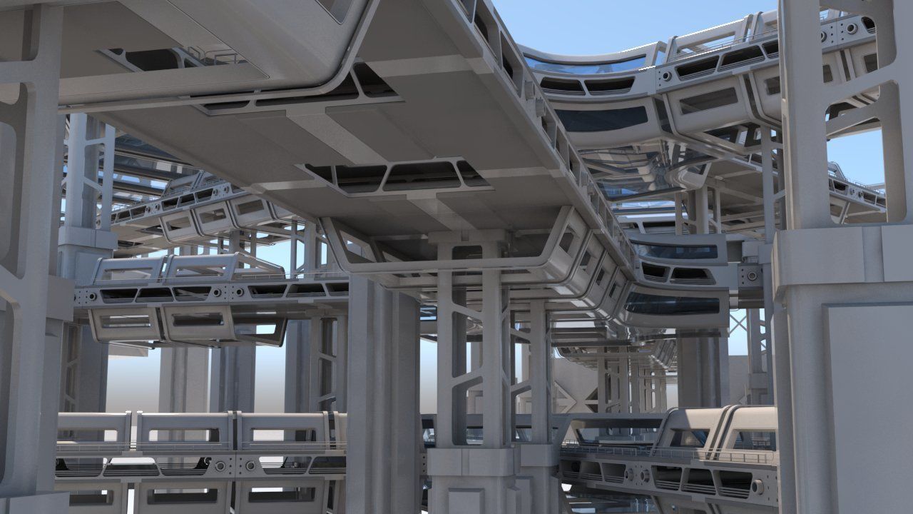 Sci Fi Structure Kit 71 3D model_5