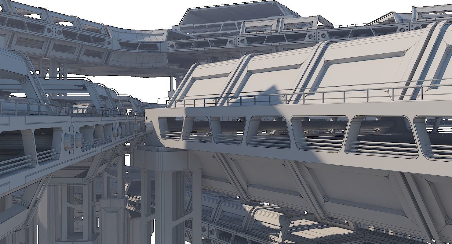 Sci Fi Structure Kit 71 3D model_13