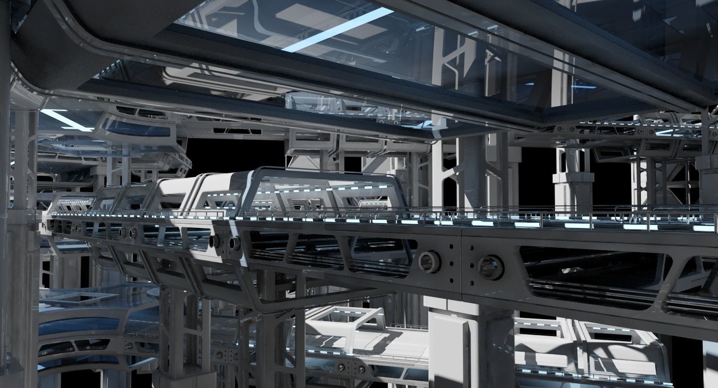 Sci Fi Structure Kit 71 3D model_1