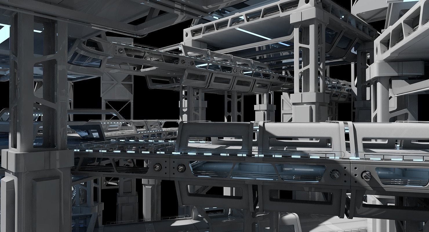 Sci Fi Structure Kit 71 3D model_3