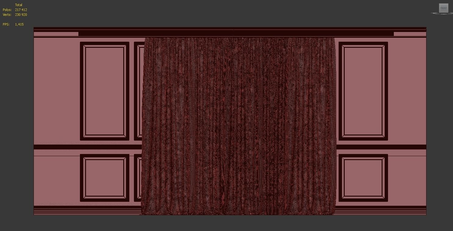 Curtain Set 129 3D model_5