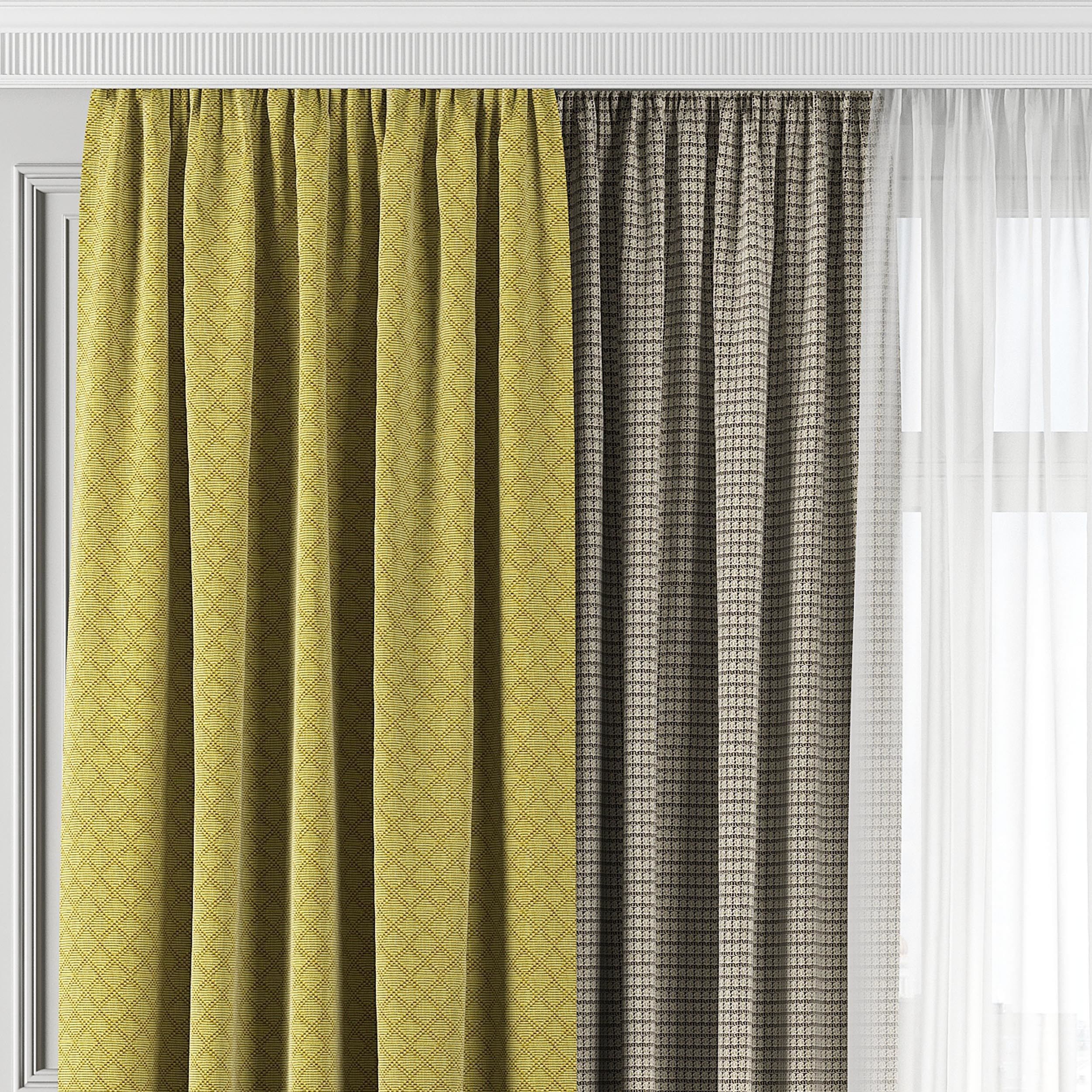 Curtain Set 129 3D model_2