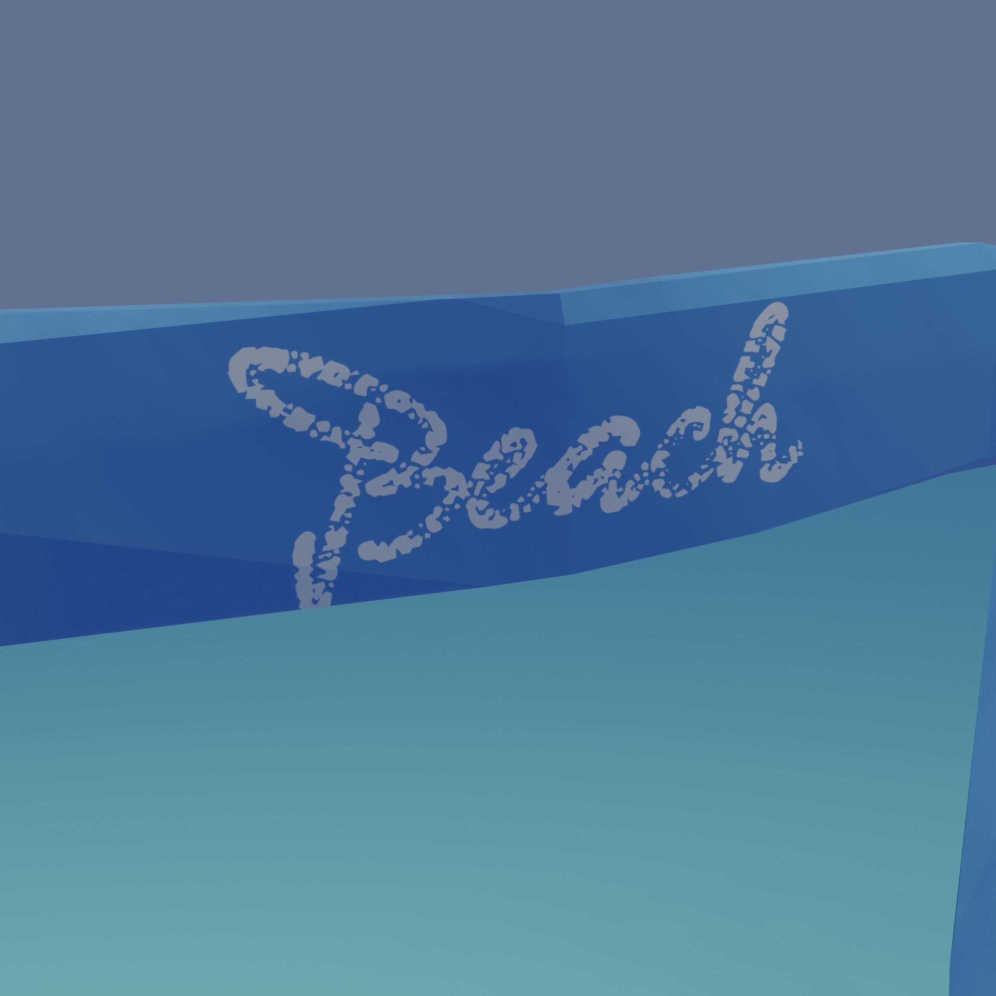 Beach wicker stool in sims Low-poly 3D model_10