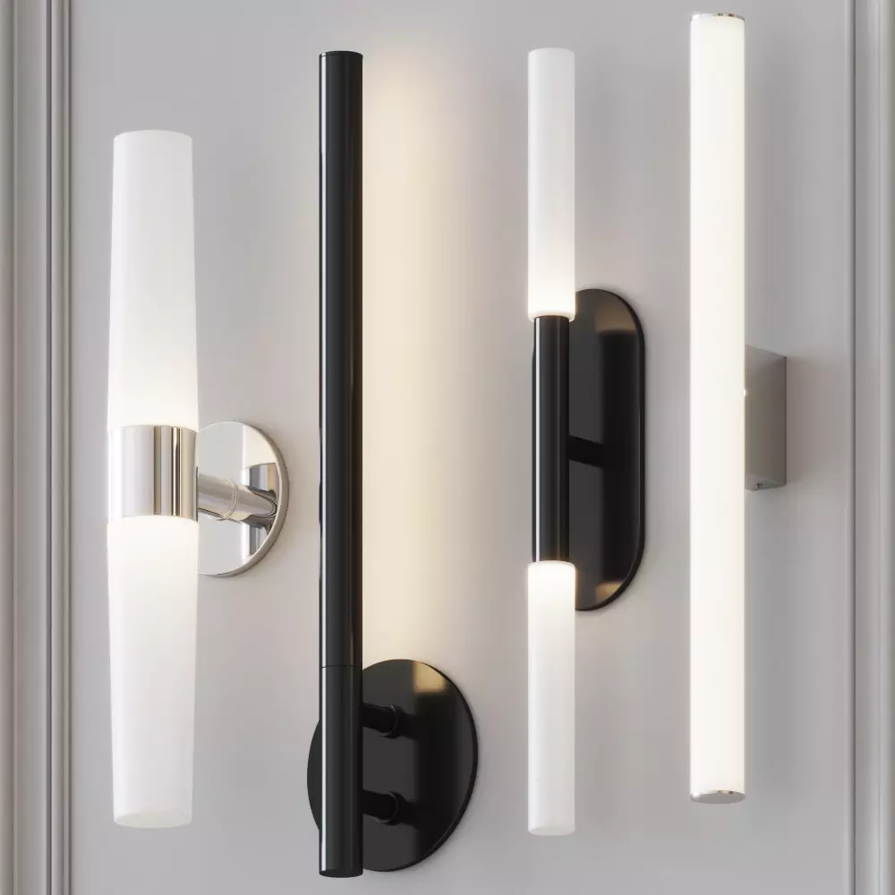 Wall lamps Set 4 3D model_0