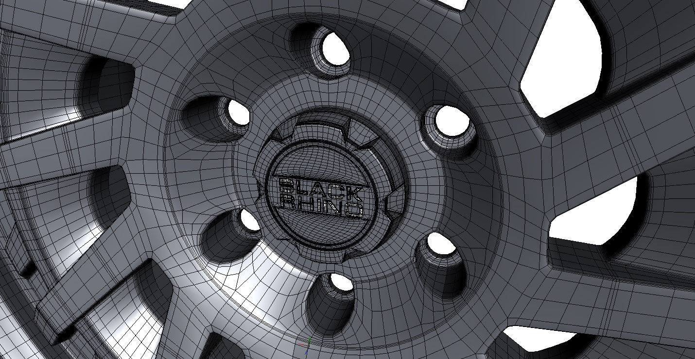 Wheel Off Road Black Rhino Shredder 3D model_8