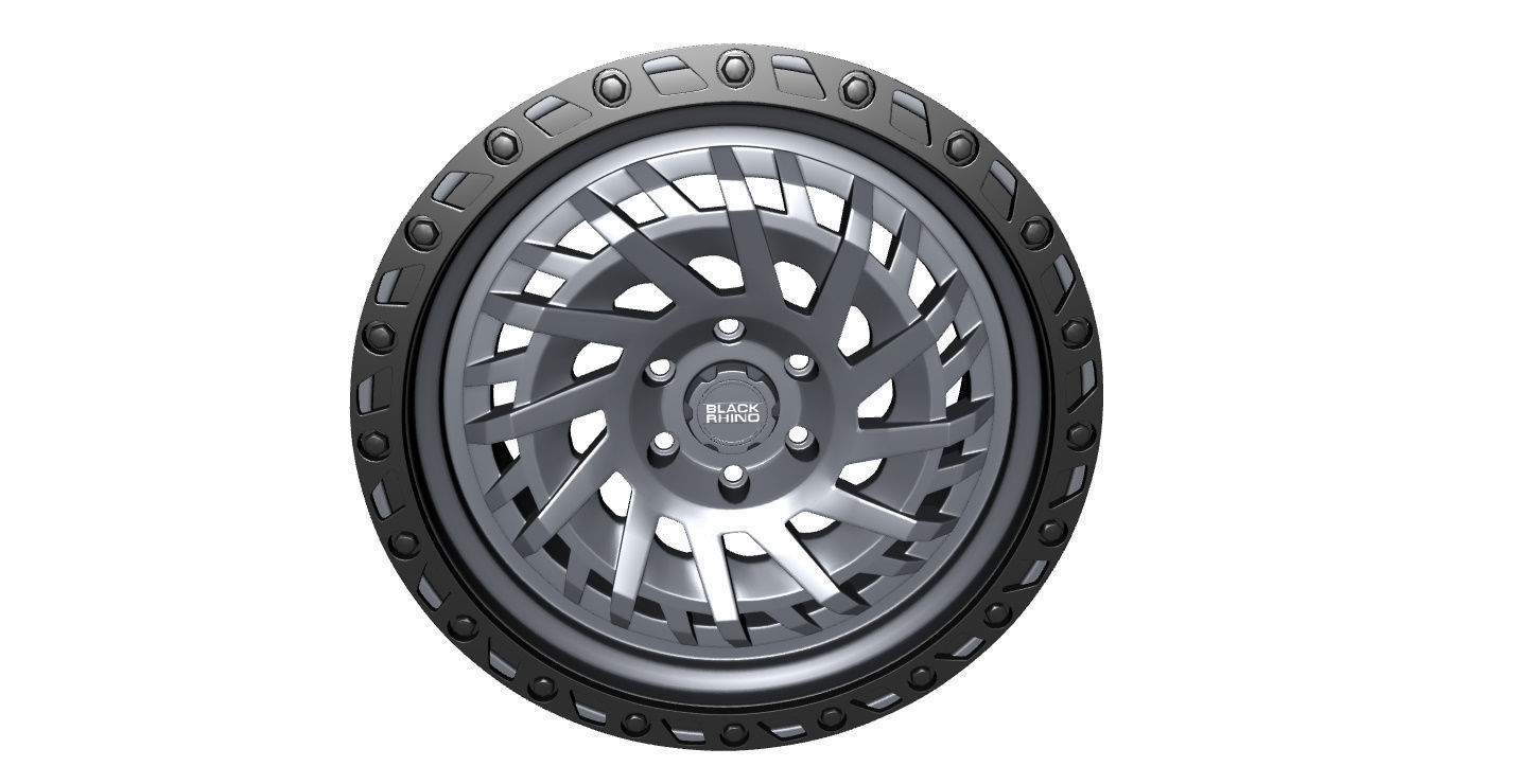 Wheel Off Road Black Rhino Shredder 3D model_1