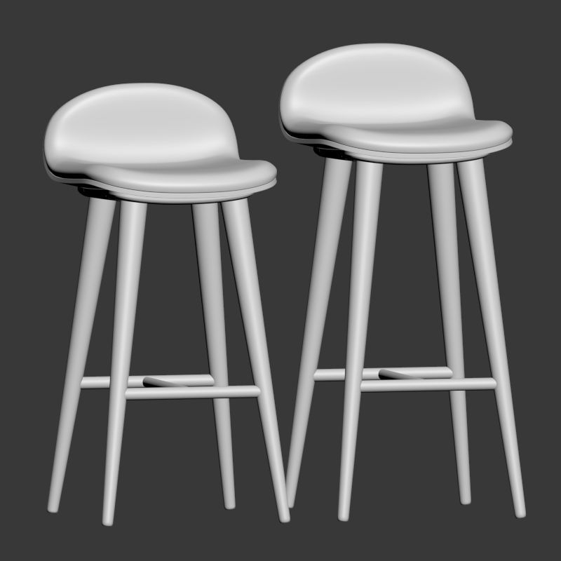 Article Sede Barstool and Barcounter 3D model_3
