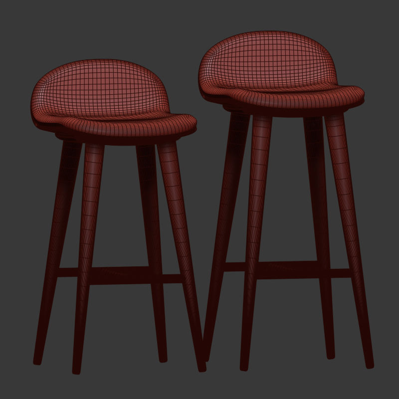 Article Sede Barstool and Barcounter 3D model_4