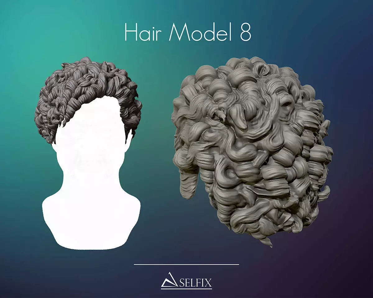 Hairstyle 08 3D print model_0