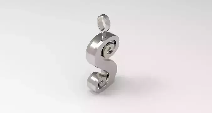 S Letter Pendant Platinum 3D print model