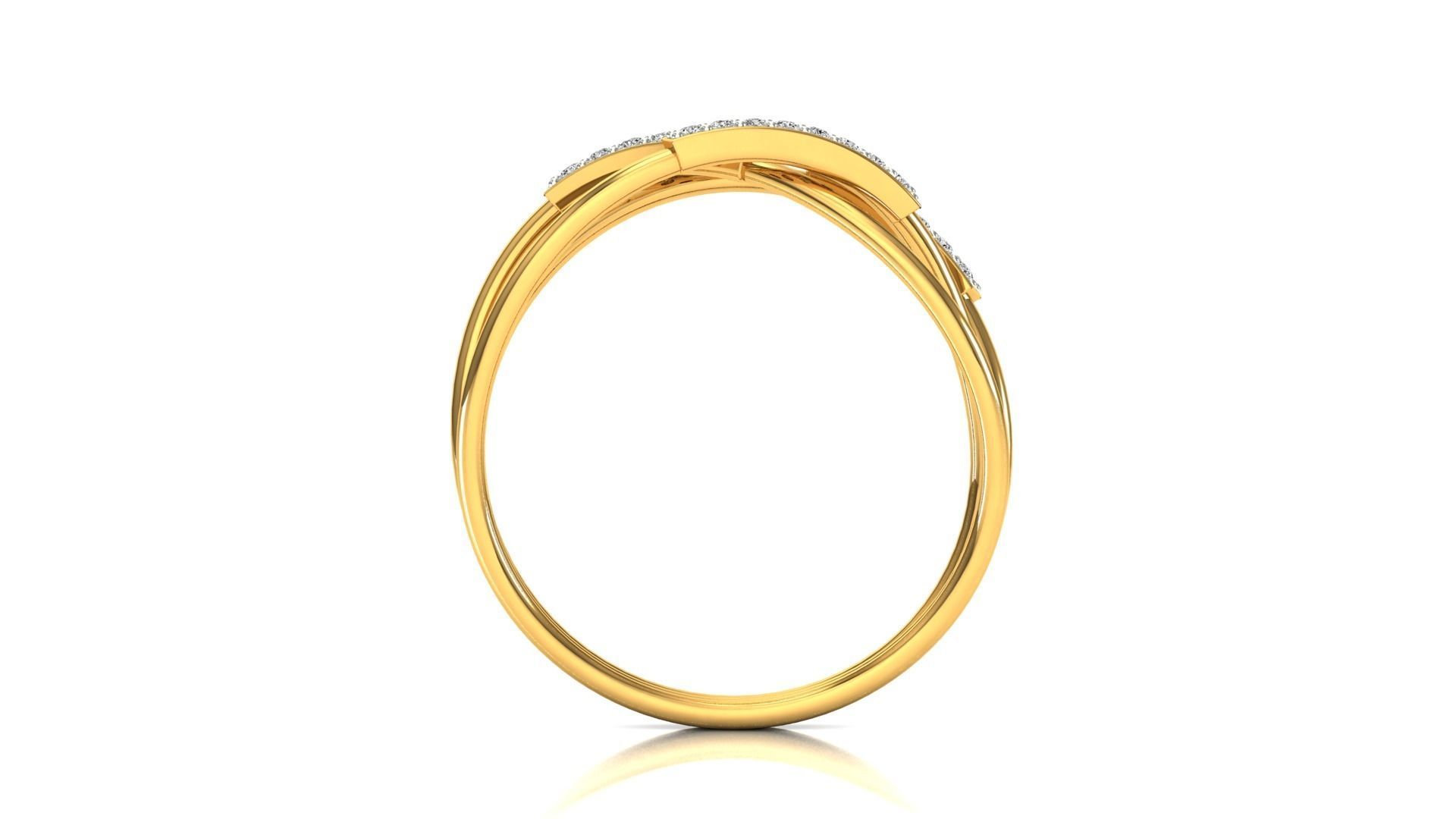 Ring-100 rose gold diamond ring 3D print model_11
