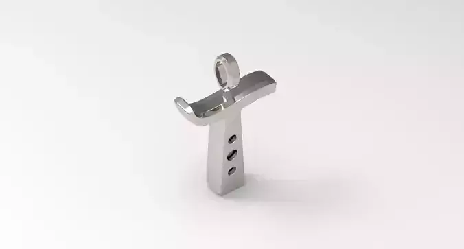 T Letter Pendant Platinum 3D print model