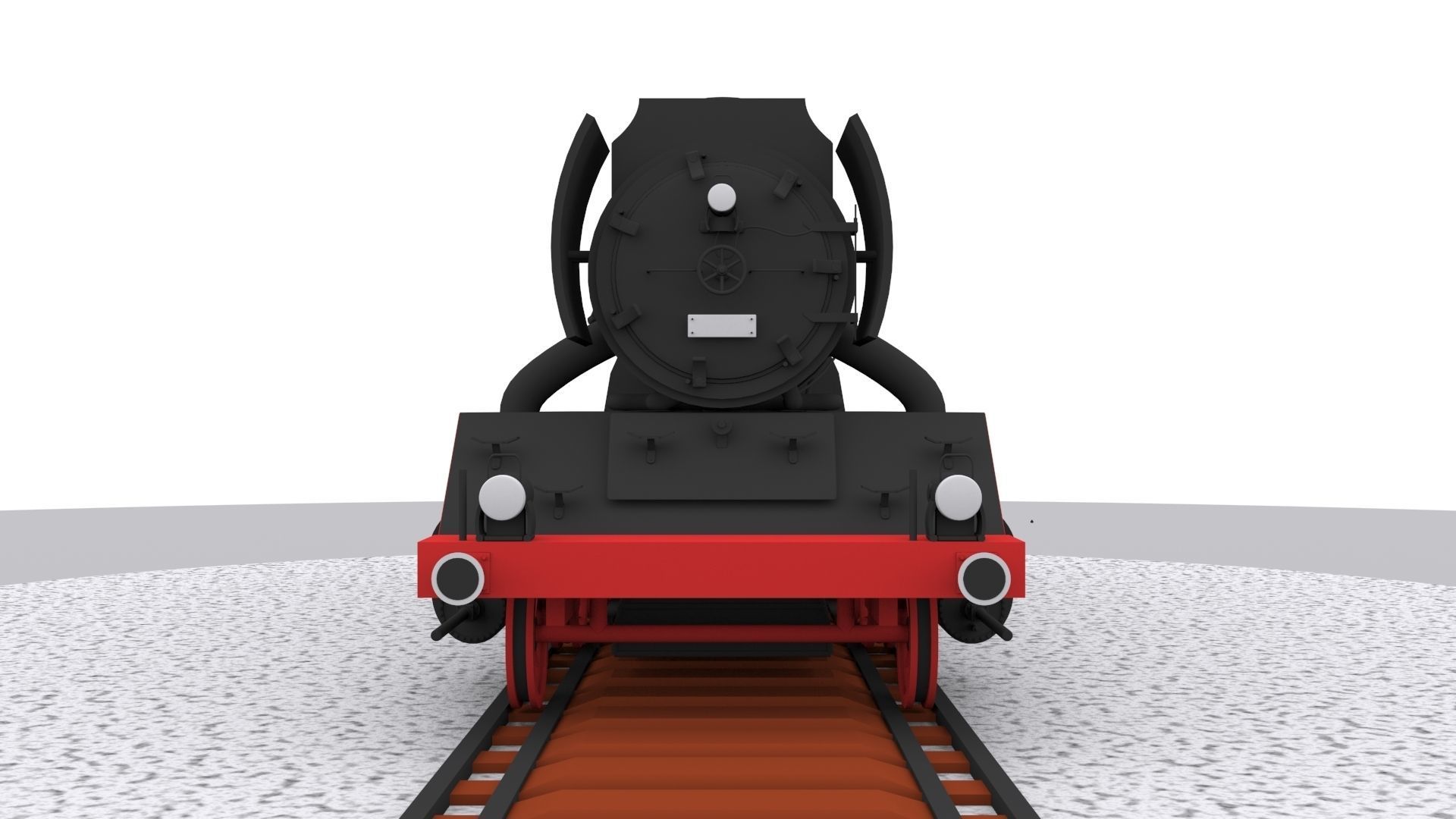 Train Engine Free 3D model_4