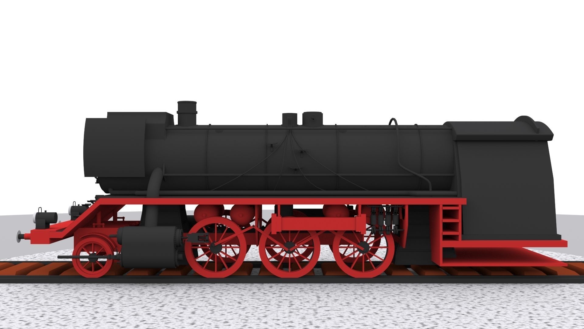 Train Engine Free 3D model_1