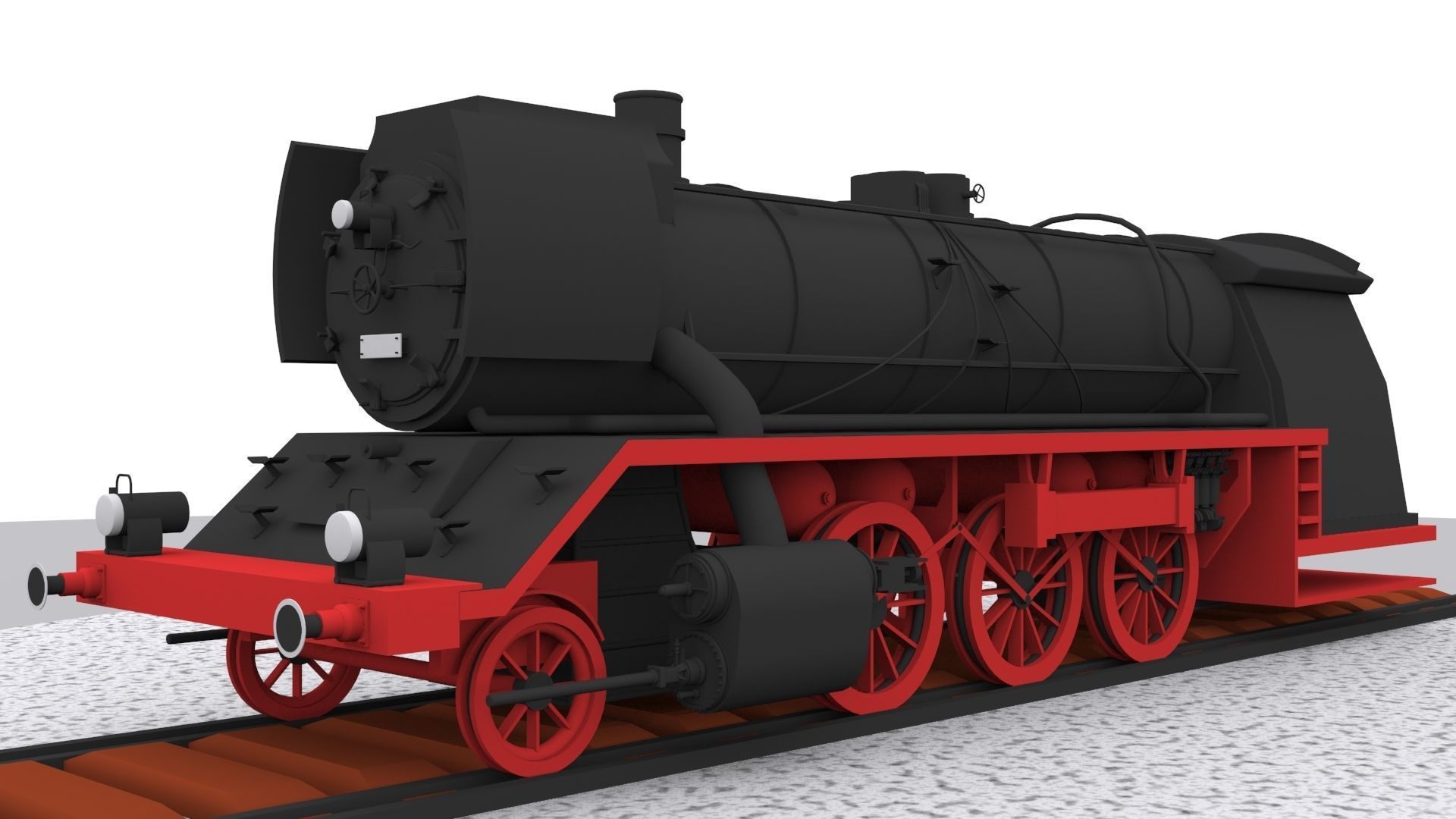 Train Engine Free 3D model_5