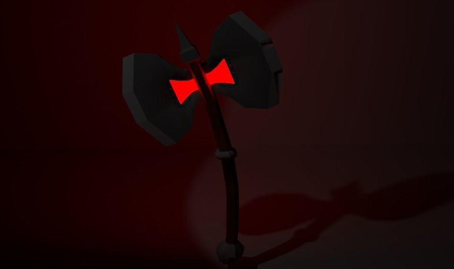 Sword Axe And Shield Pack Low-poly 3D model_2