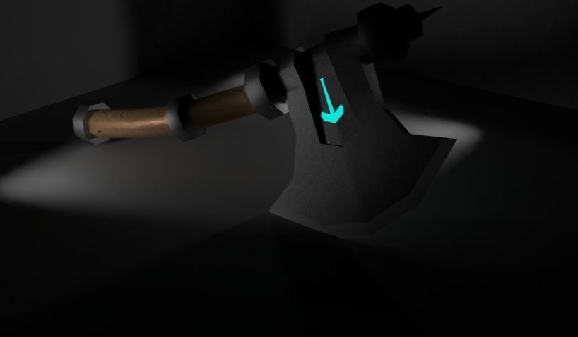 Sword Axe And Shield Pack Low-poly 3D model_1