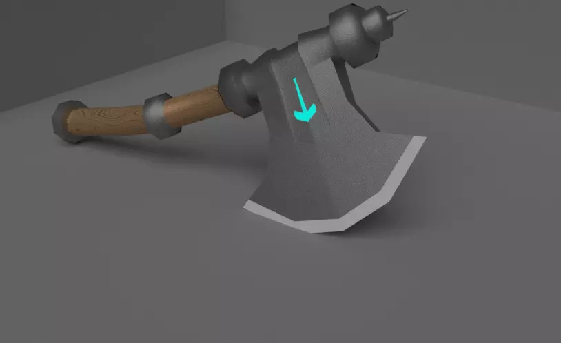 Sword Axe And Shield Pack Low-poly 3D model_0