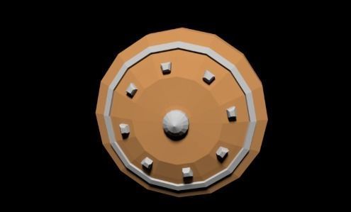 Sword Axe And Shield Pack Low-poly 3D model_3