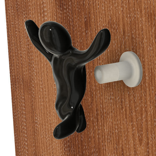 Spider doorman coat hanger 3D print model_6