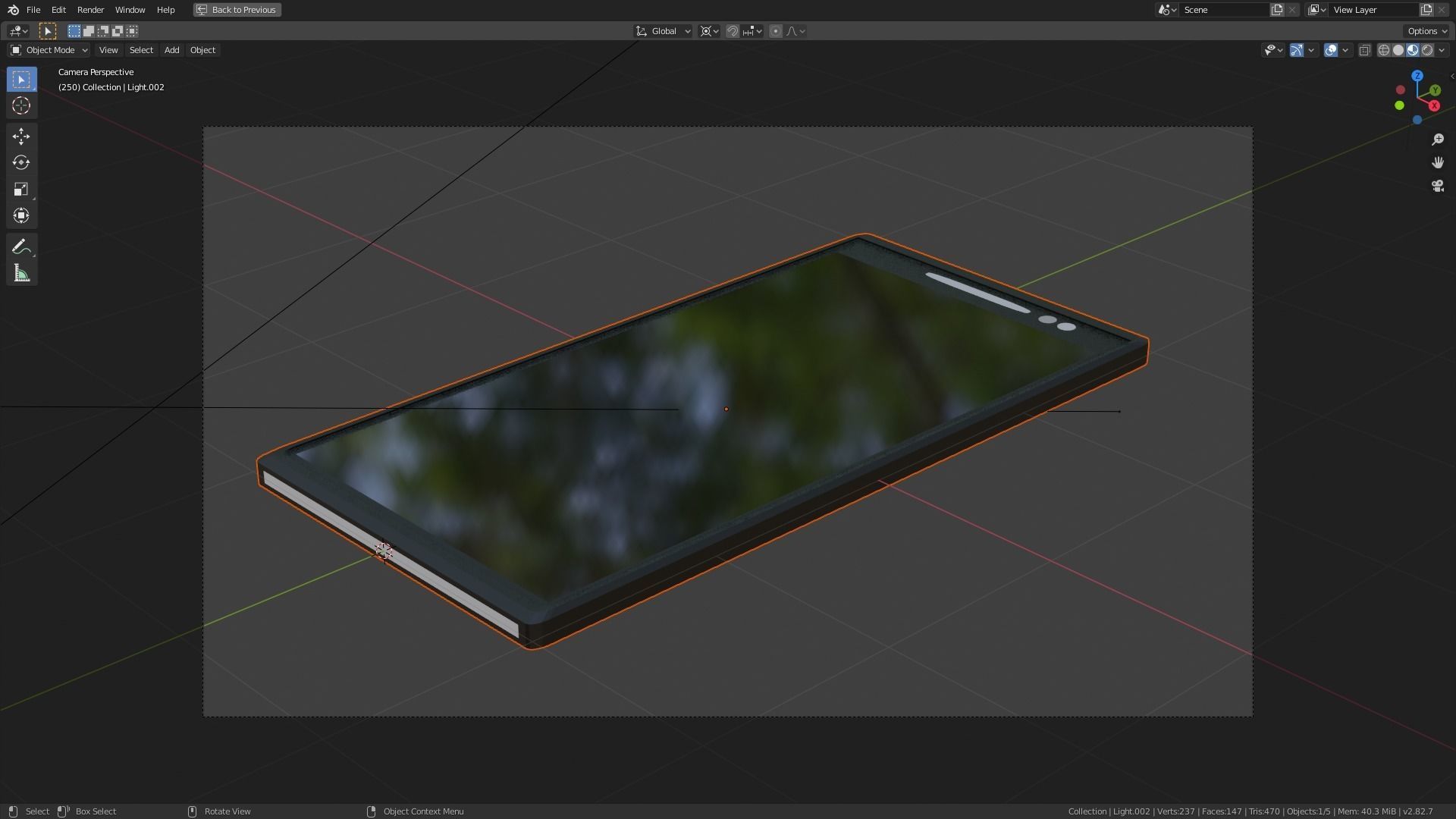 lowpoly phone smartphone 3D model_2
