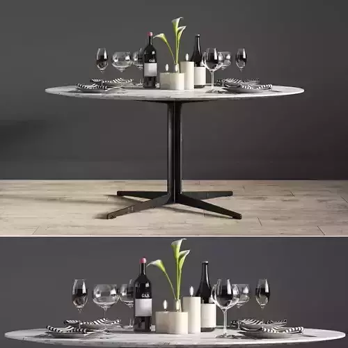 Graceland Dinning Table Lemamobili 3D model