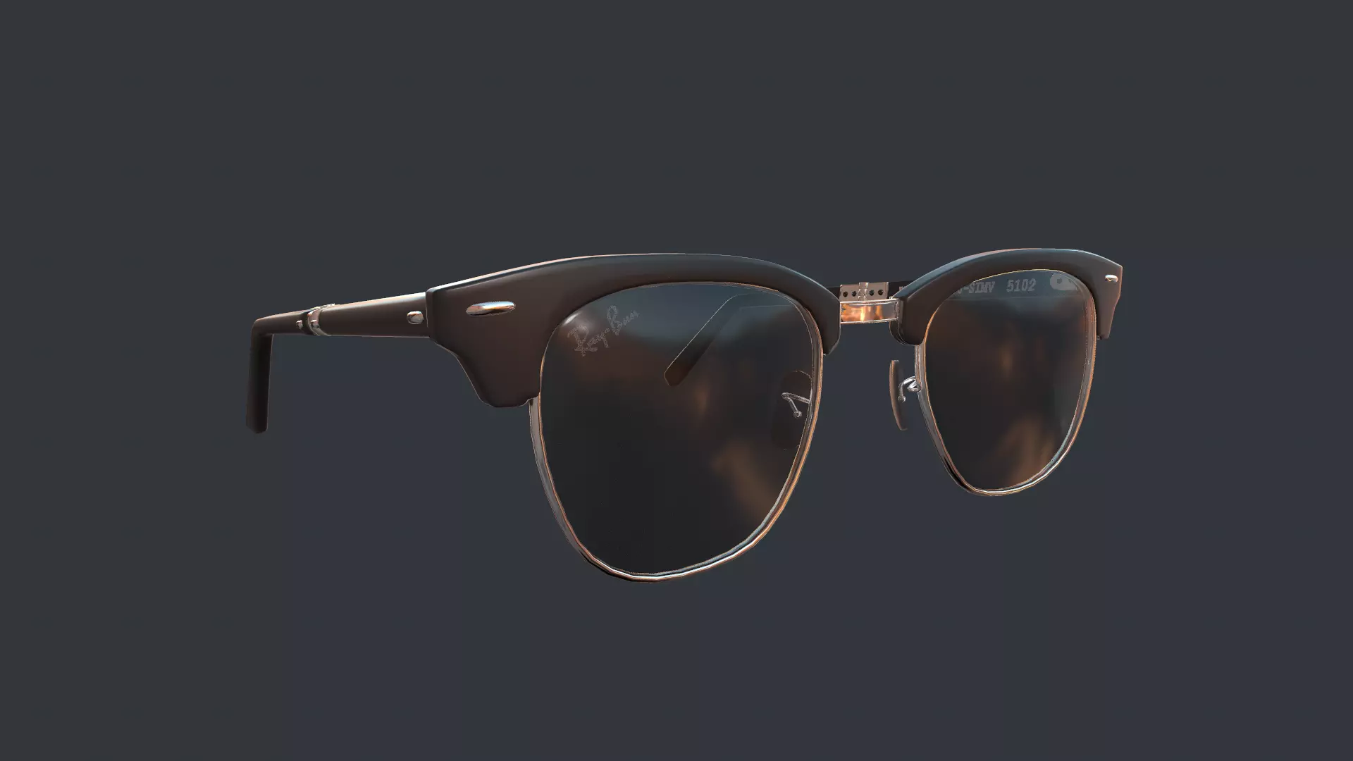 Ray Ban Sunglasses Low-poly 3D model