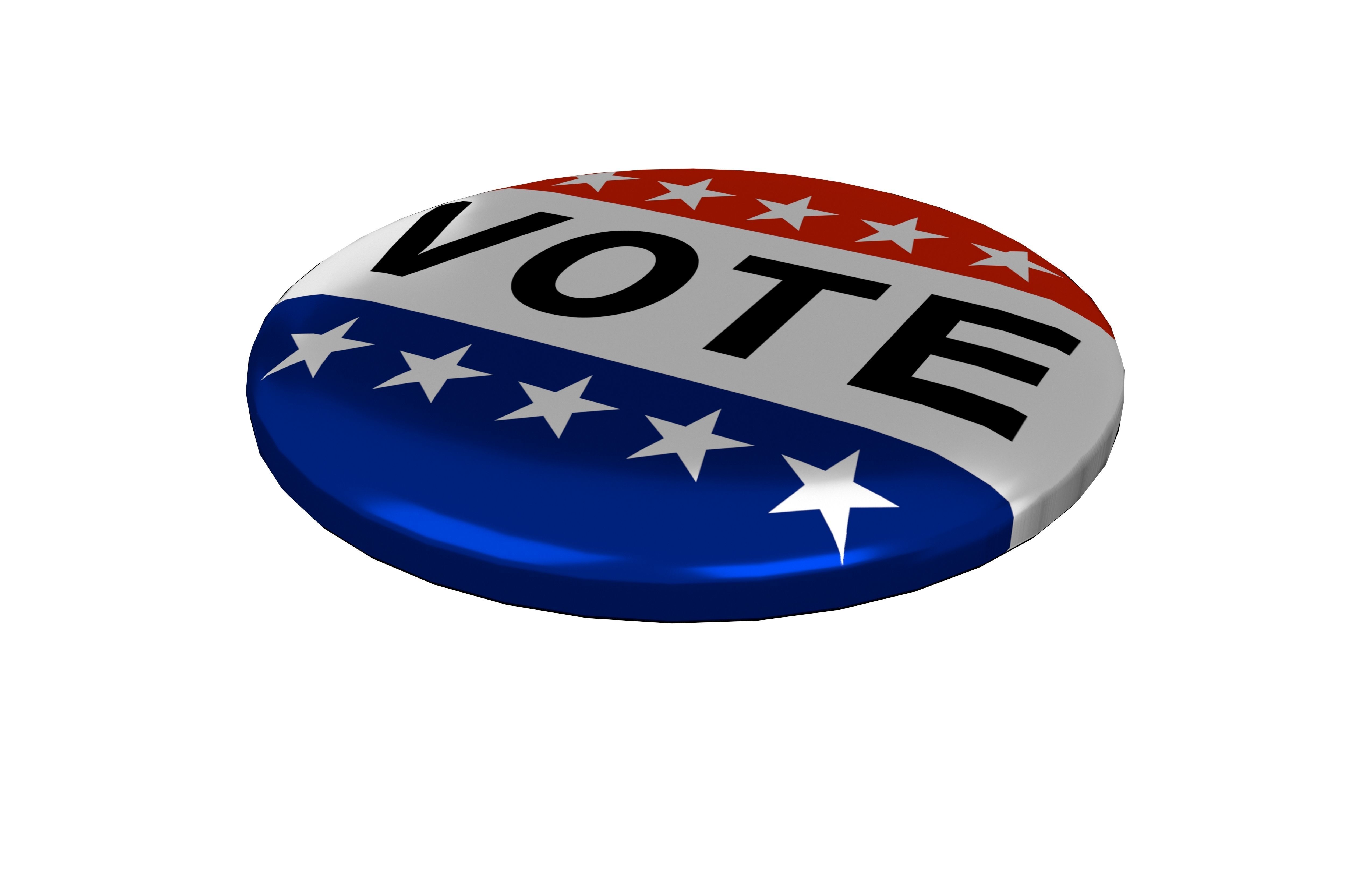 Pin Buttons 11 Low-poly 3D model_2