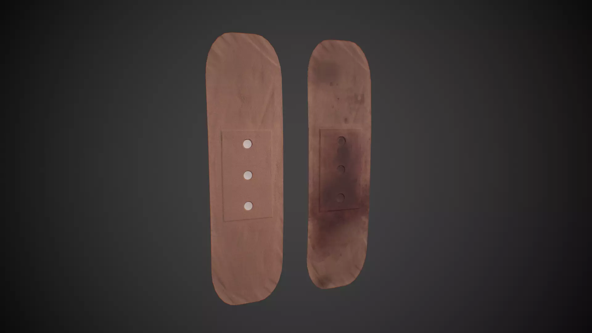 First Aid Strips Plasters Clean and Bloody Low-poly 3D model_0