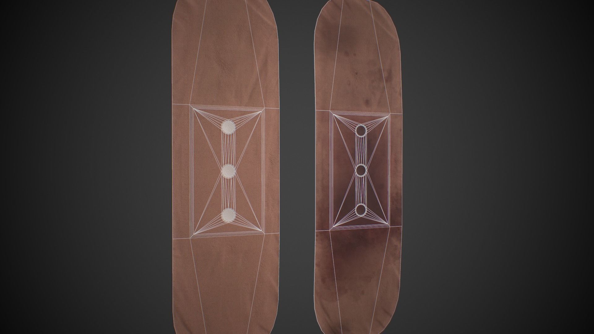 First Aid Strips Plasters Clean and Bloody Low-poly 3D model_7