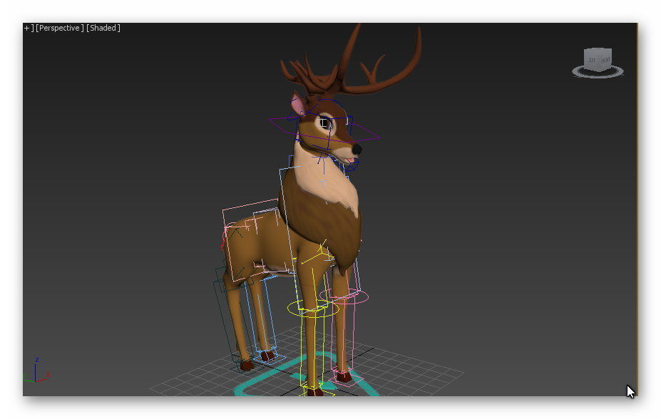 cartoon deer Low-poly 3D model_13