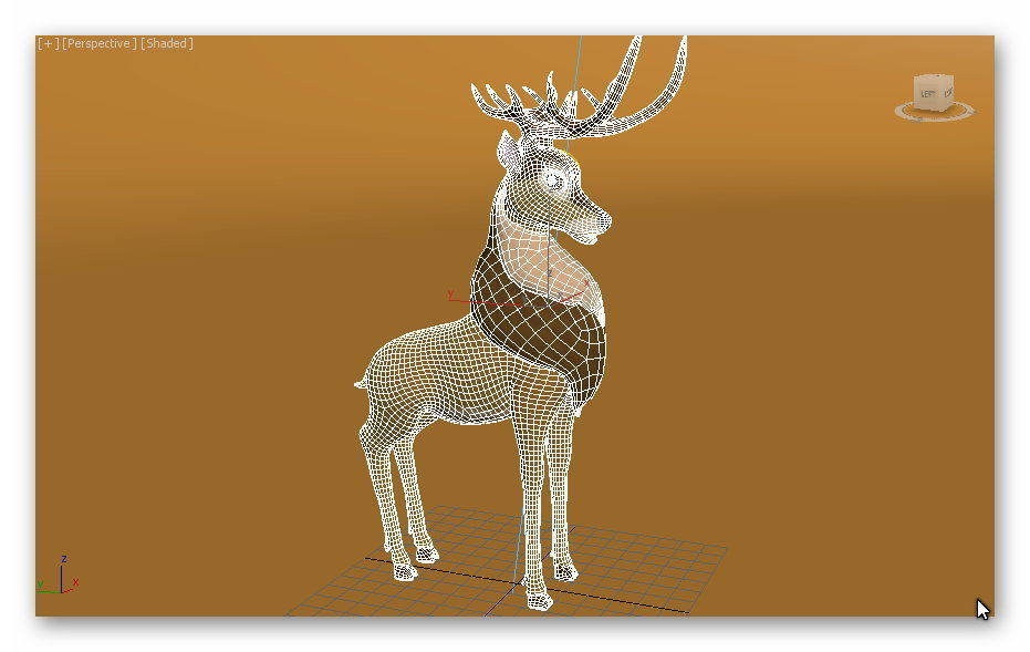 cartoon deer Low-poly 3D model_11