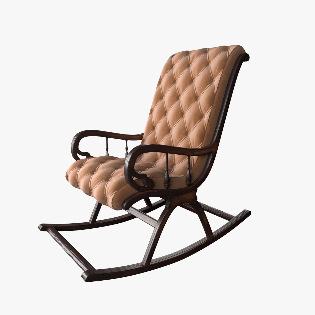 Royal chair Low-poly 3D model_1