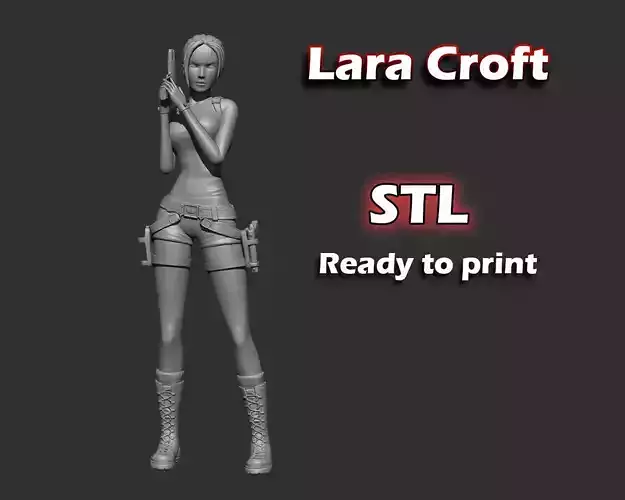 Lara Croft Tomb Raider 3D print ready
