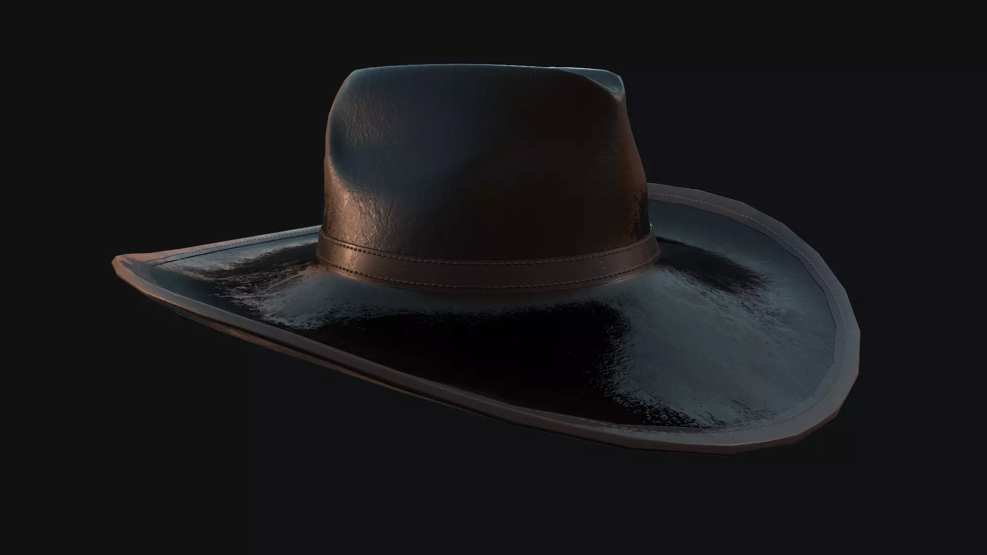 Cowboy Hat Low-poly 3D model