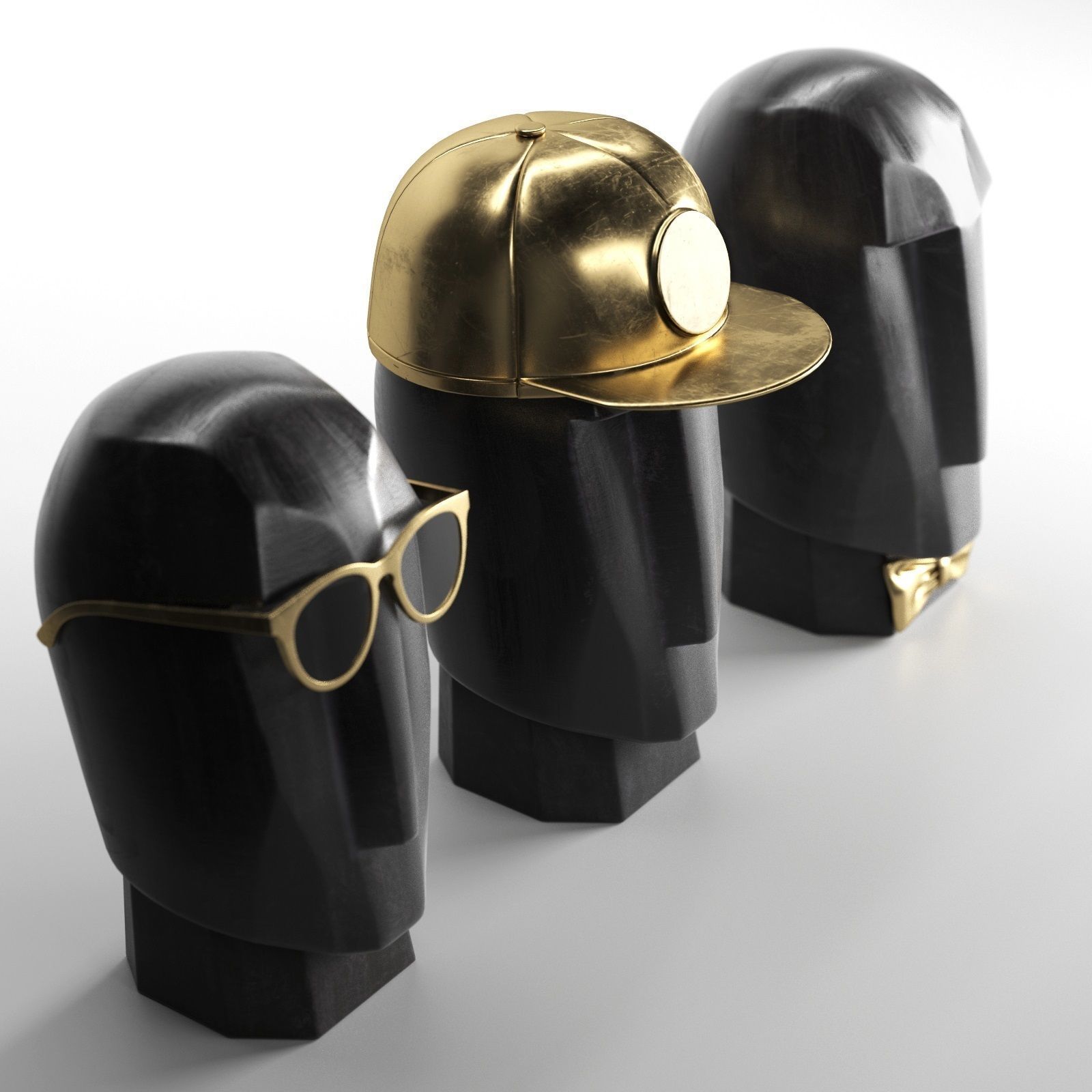 Marble Head Trips Sculptures 3D model_1