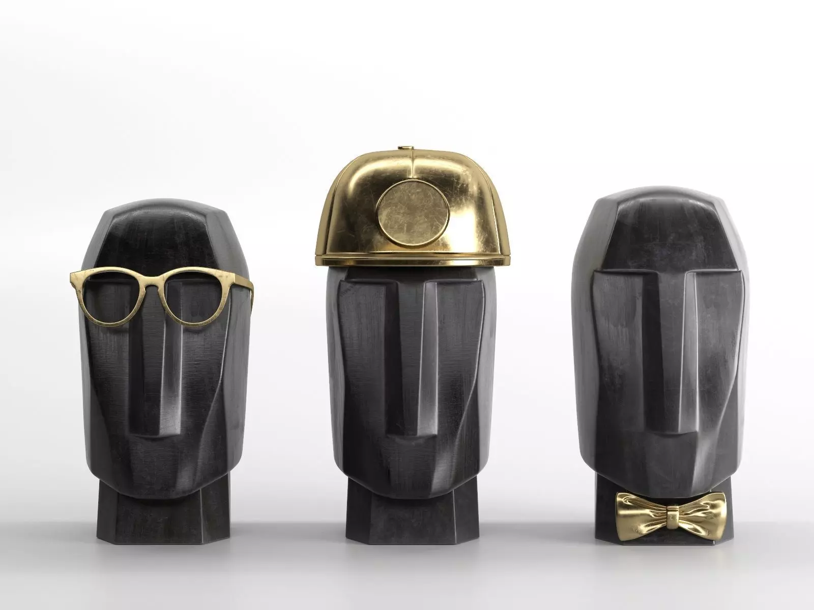 Marble Head Trips Sculptures 3D model_0